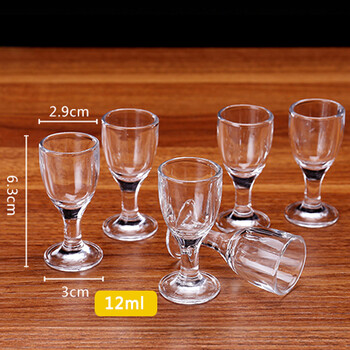 萌睿mengrui白酒杯小酒杯玻璃一口杯水晶玻璃高脚杯一两分酒器套装