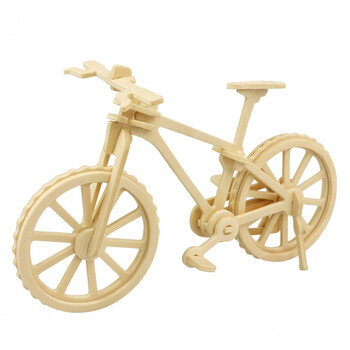 木质3d立体拼图拼板儿童拼装入门级创意玩具动物车子飞机 jp271自行车