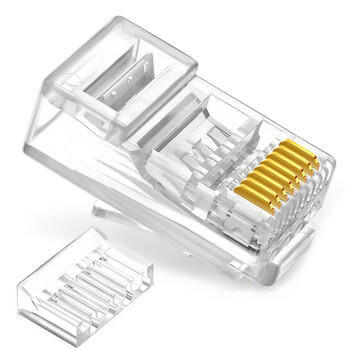 两件分体式式6六类rj45网络水晶头 8p8c电脑网线接头 cat6水晶头 30个