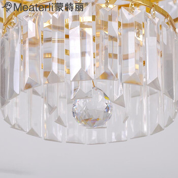 蒙特丽 金黄色水晶吊灯94104-450 豪华餐厅灯客厅灯卧室灯具(B) 450mm