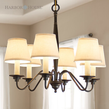 Harbor House Kimmel 铁制六头吊灯 餐厅客厅灯 美式灯具 105425