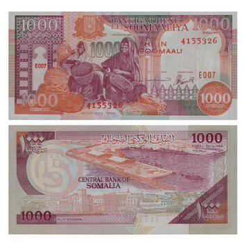 非洲 索马里 1000先令 外国钱币 外国钱币 外币