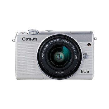 佳能(canon)eos m100 微单相机 微型可换镜数码相机套机 白色18-150