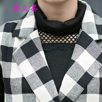 素亚其2015秋装新款女装韩版修身时尚女款棉服中长款棉衣马甲151 黑色 L