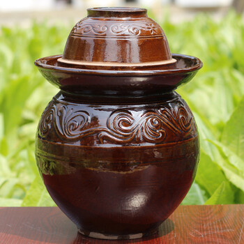 传承千年老土陶瓷泡菜坛子 酸菜腌菜酱油卤水缸米酒桶制咸鸡鸭蛋 5l坛