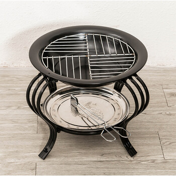 铁艺火盆木炭烧烤炉冬天取暖器火盆架 炭火炉 室内室外烤火器 新方