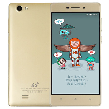 虹动（HOOT）H6S 智能手机 移动4G 双卡双待 金色