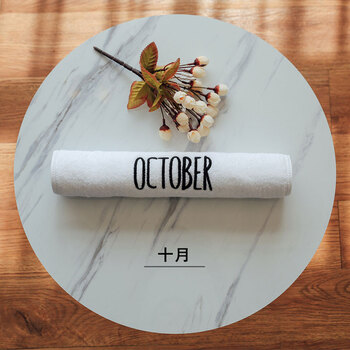 白色/ october(十月) 75x35cm