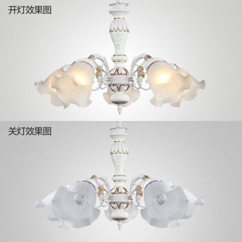 奥朵美式乡村吊灯客厅餐厅灯 欧式田园吊灯树脂吊灯餐灯 CL30636
