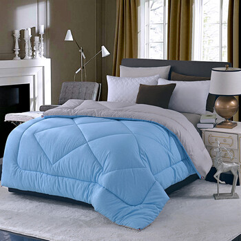 冬被冬天被子被芯七孔被踏花被九孔被学生宿舍加厚保暖双人床 天蓝色