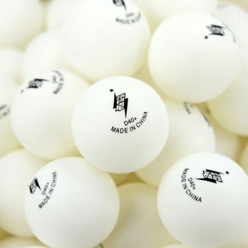 挺拔TIBHAR 雷电 一星级有缝新材料40+乒乓球专业多球发球机训练球（100只/袋）