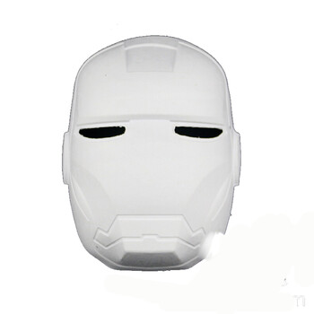 白色京剧马勺儿童绘画白胚手绘纸浆面具女 钢铁侠_ 3折现价3元