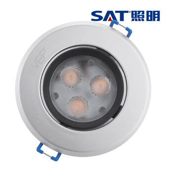 SAT照明为而普系列 特价促销 LED家居灯 天花射灯 开孔7-8cm 3W 特价！ 银色 3W正白光