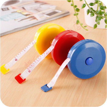 5米塑料测量三围身高皮尺量衣尺小软尺 颜色随机发 25g 150cm