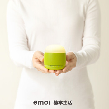 
                                        emoi基本生活 智能便携音响灯 无线蓝牙音箱 便携式低音炮 迷你音箱 绿色                