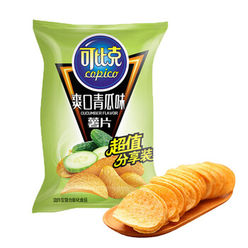 可比克薯片 可比克袋装薯片青瓜味零食休闲食品135g 行情报价价格评测 京东