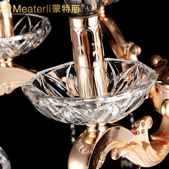 蒙特丽 客厅餐厅卧室灯欧式锌合金水晶工程吊灯金色67411道格拉斯（B）预售：15天内发 8头