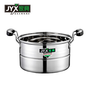 
                                        JYX/家兴 单蓖不锈钢蒸锅 蒸煮两用蒸锅汤锅 燃气电磁炉通用 24cm                