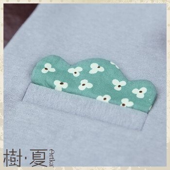 Artka阿卡2015夏装新款女装印花拼接假两件百搭长袖t恤ZA10848Q 普蓝 M
