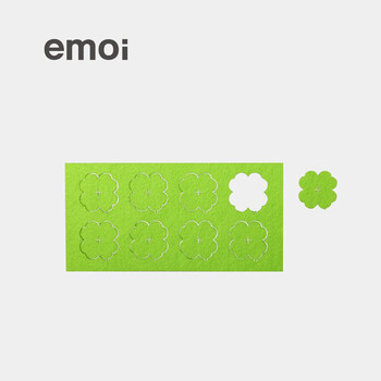 emoi 毛毡香薰配饰 四叶草形 创意家居芦苇杆装饰 日式良品简约基本生活无印北欧风格 白色