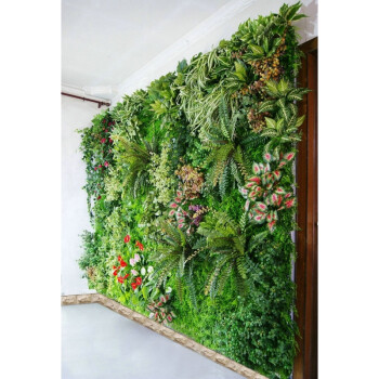 果林轩加密仿真植物墙绿植墙花墙草坪室内客厅假植物米兰草皮背景墙