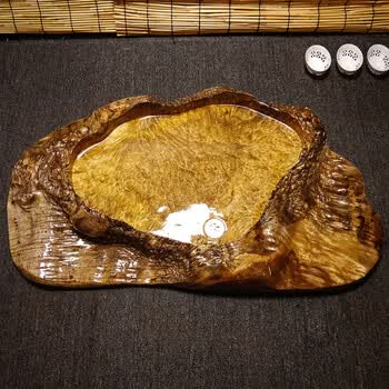 无锋 缅甸黄金樟根雕茶盘天然整块原木树根茶海现货 h3750