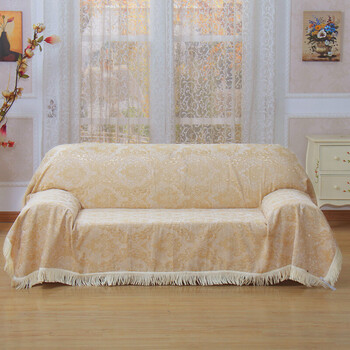 全盖老式加厚布艺盖布防滑沙发床套罩 皇冠花a款 沙发巾180*180单人位