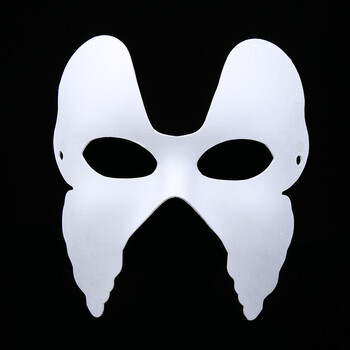 diy白色空白京剧脸谱手绘幼儿园画画纸浆面具 蝴蝶