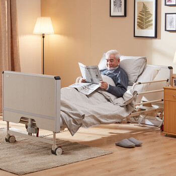 老人医疗医用床多功能家用电动翻身带护栏老年康复升降床医院病床医院