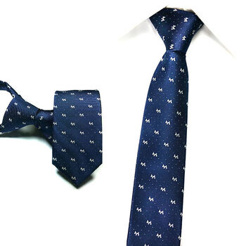 Glo Story领带 领结 领带夹 Glo Story 拉链领带男士韩版懒人方便易拉得领带礼盒装msl 深蓝色 行情报价价格评测 京东