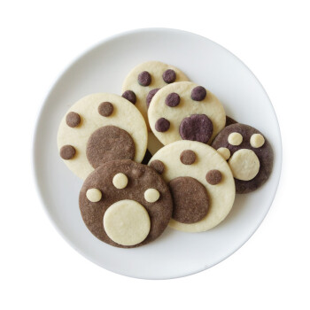 可爱猫咪爪曲奇饼干创意休闲小零食奶香巧克力味儿童美味点心礼盒