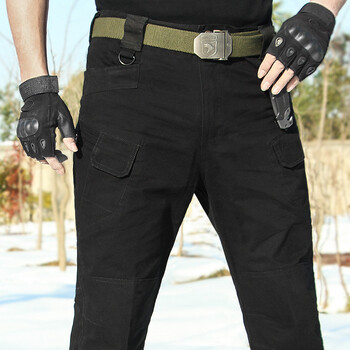 狼石(langshi) 户外军迷特警黑色作训裤特勤特战裤