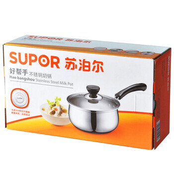 
                                                                                苏泊尔（SUPOR）奶锅304不锈钢18cm汤锅泡面锅婴儿宝宝辅食锅电磁炉牛奶锅ST18H3                