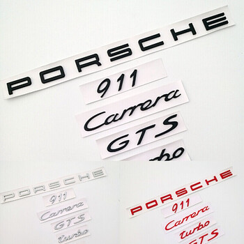 保时捷911 卡雷拉carrera turbo gts 4 s改装车标数字后尾标 turbo红