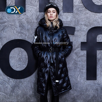 张帅&discovery羽绒服中长女款过膝超轻保暖羽绒服明星同款92506 女