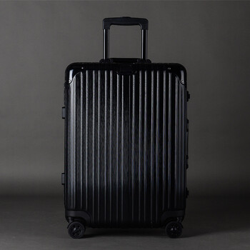 铝框拉杆箱拉丝行李箱万向轮旅行箱子商务飞机登机箱 黑色 29寸