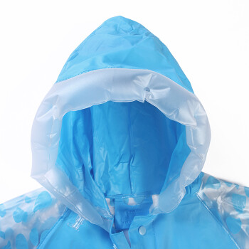 
                                                            明嘉儿童雨衣可爱男童女童带书包位学生夜光安全雨披彩色幼儿园防水雨具 蓝色225  (仅雨衣) L(建议身高106-115cm)                
