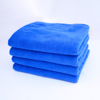 好欢洗 抹布毛巾清洁用品纤维清洁布洗脸巾纤维毛巾 抹布蓝色5条装