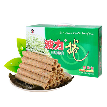 波力(poli)波力卷海苔味蛋卷432g 饼干 早点 茶点 零食