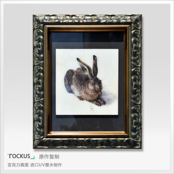 Tockus 丢勒新古典玄关客厅装饰画世界名画兔子 大师丢勒 兔子 45*55cm