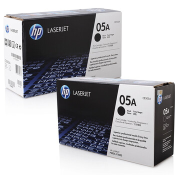 
                                        惠普（HP)CE505A 双包装黑色硒鼓 05A（含2个单支装 适用于HP P2035/2035n P2055d/2055dn）                