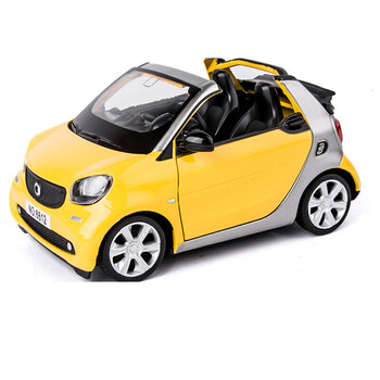 模型车儿童合金玩具车模型回力小汽车仿真玩具汽车男孩 荧光黄 敞篷