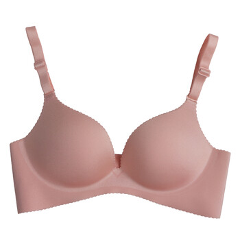 无钢圈性感少女士内衣调整型胸罩无痕收副乳小胸一片式聚拢文胸 粉色