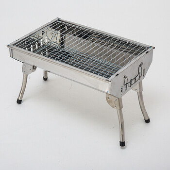 4人不锈钢烧烤炉 户外烧烤架 不锈钢 折叠便携碳烤炉 折叠烧烤架 48*