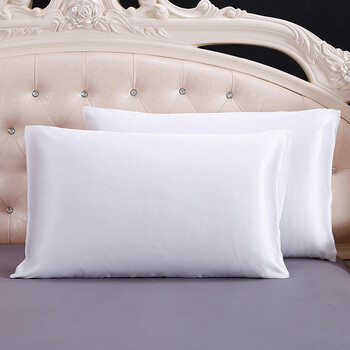 lilysilk真丝枕套25姆米无边丝绸枕头套一百桑蚕丝 增白色