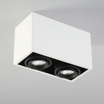 led明装 吸顶射灯 明装筒灯 明装斗胆灯 明装豆胆灯 方形 盒子灯 双头