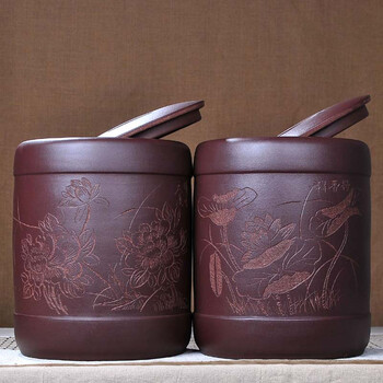 
                                                            茗露 紫砂茶叶罐 宜兴紫砂茶缸 11饼茶罐 存茶罐茶仓普洱罐白茶罐 宜兴紫砂茶叶罐 大号茶 紫砂牡丹罐                