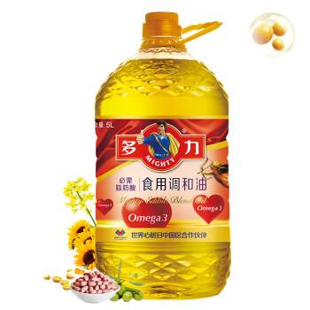 多力OMEGA3食用调和油5L 含必须脂肪酸 餐饮用油（新老包装随机发放）