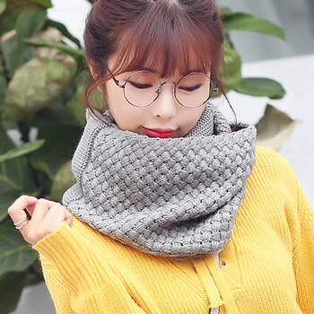 新款韩版毛线围巾套头围脖女冬天脖套韩国秋冬季加厚学生围巾围脖