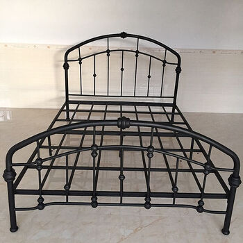 欧式铁艺床单人现代双人床简约双人复古铁床1.5米1.